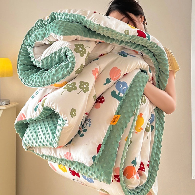 キルト大豆キルトプラスベルベット増厚キルト冬キルト大豆繊維子供用シングル冬暖かいキルトコア春秋キルト 4,881円