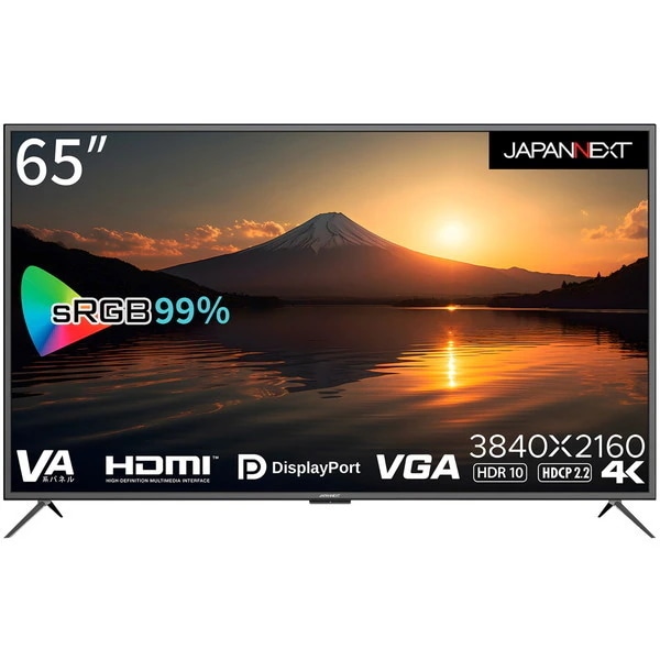 JAPANNEXT JN-V6500UHDR-N [65型 4K液晶ディスプレイ] メーカー直送