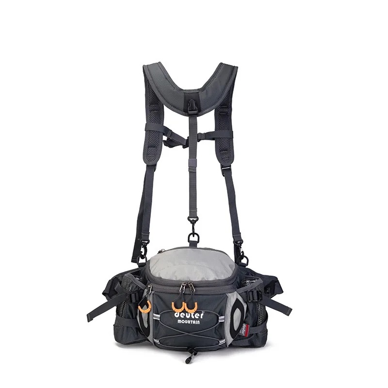 アウトドアスポーツバッグ,ハイキング,サイクリング,登山,キャンプ,ランニング,ウォーターボトル用の防水バックパック Dark Grey