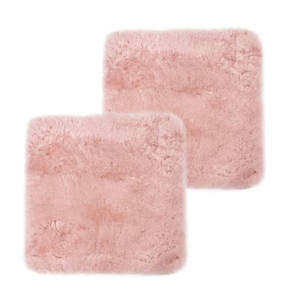 短毛ムートンシートクッション 40x40cm 2枚セット ローサ