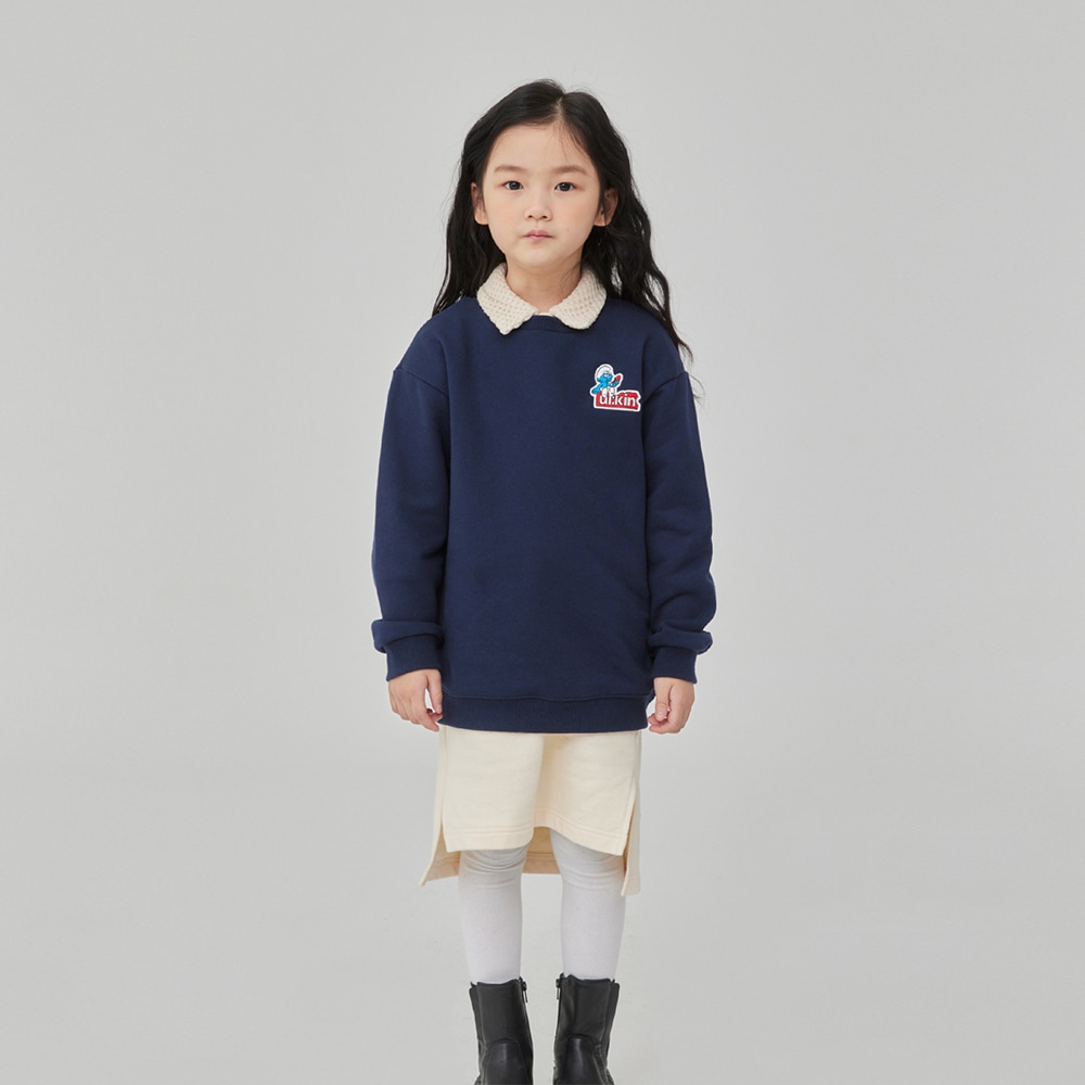 SMURF & UL:KIN Logo Embroidery Kids Sweatshirts_NV