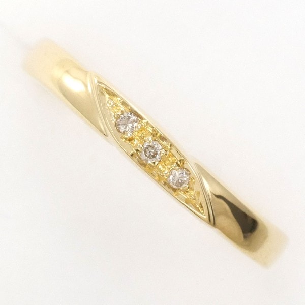 K18 18金 YG リング 指輪 10.5号 ダイヤ 0.03 ジュエリー 中古