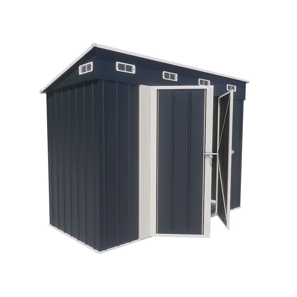 【国内発送Ｍ】1703【可動棚なし】物置 屋外 スチール 倉庫 床材補強フレーム付き 戸外収納庫 幅270*奥行き126*高189 物置き おしゃれ 大型 収納庫 屋外物置 防さび ベランダ 防水 ド