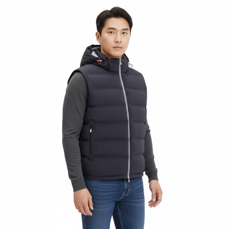 ブルネロ・クチネリ テペタ フード付きダウンベスト ブラック メンズ MM4911995 CRI58