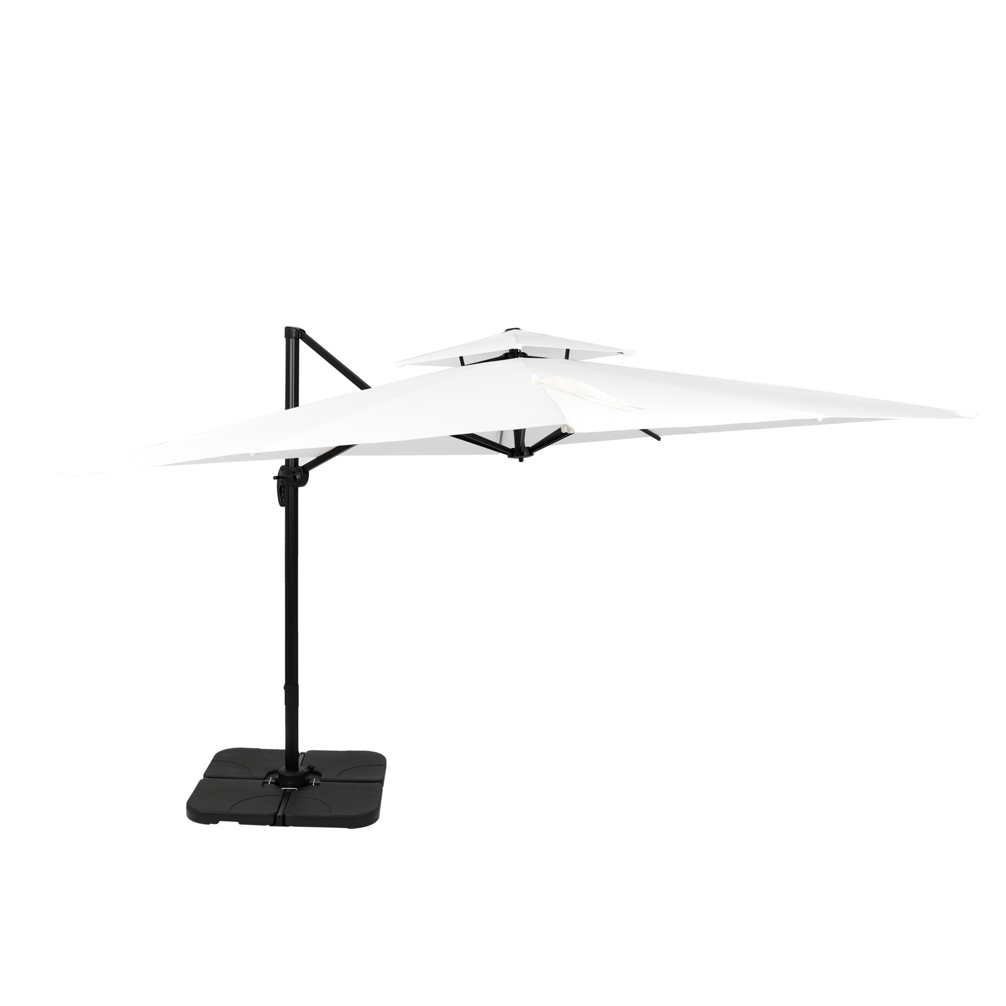 直径300cm 30+UPF紫外線 対策角度調整 2層 アルミ製 専用ベース付き ガーデンパラソル パラソル 風に強い 長方形 大型 ビーチパラソル ガーデニング 庭 キャンプ 日傘 家庭での使用