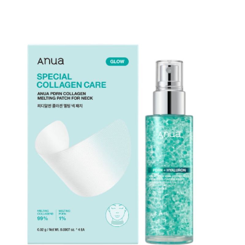 PDRN コラーゲン メルティング ケアネックパッチ4週間分（4枚入り 1個）＋PDRNミスト 100ml セット