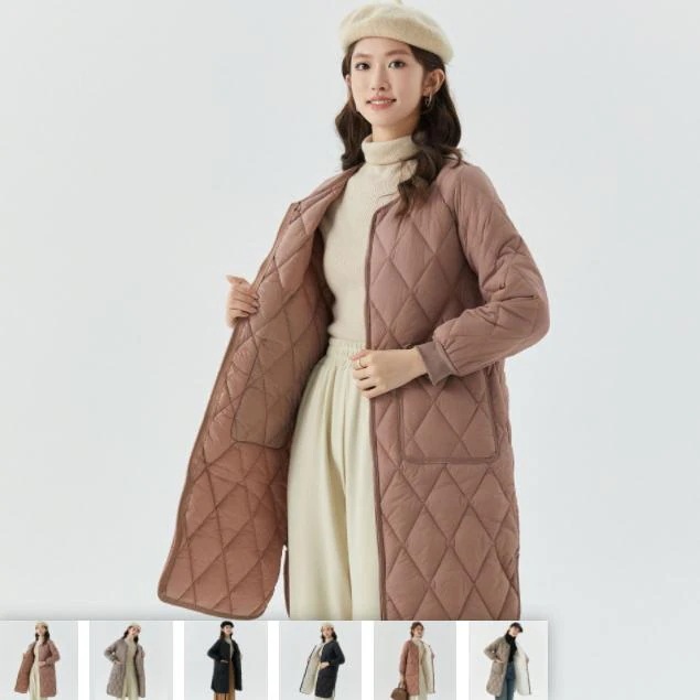 中綿コート ロングコート レディース ダウン ロング インナー 中綿入り アウター 薄手 ブルゾン 防寒 軽量 冬 暖かい 保温 6,808円