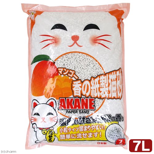 猫砂　マンゴー香の紙製猫砂　７ＬX７袋　お一人様１点限り　ＣＲＣ30―14―20―10―00