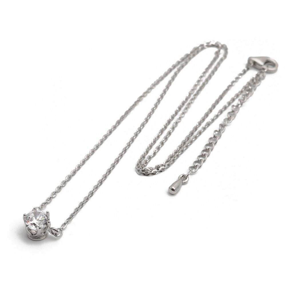 925 一粒ネックレス [cn075]