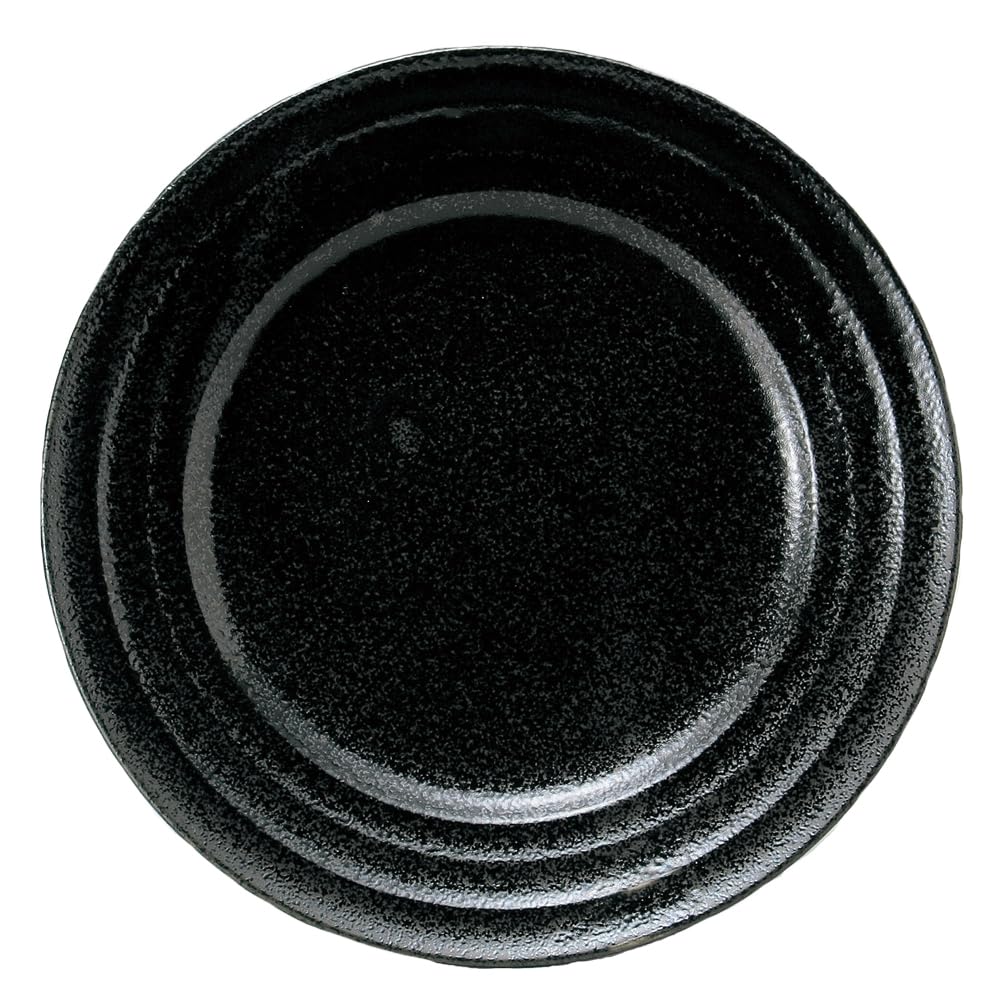 【公式】YAMATSU STANDARD [Linea 26cmディナー皿・5枚セット] メイン皿 大皿 丸皿 プレート 食洗機 電子レンジ 陶磁器 業務用OK 軽い ブラック(黒耀) OC24