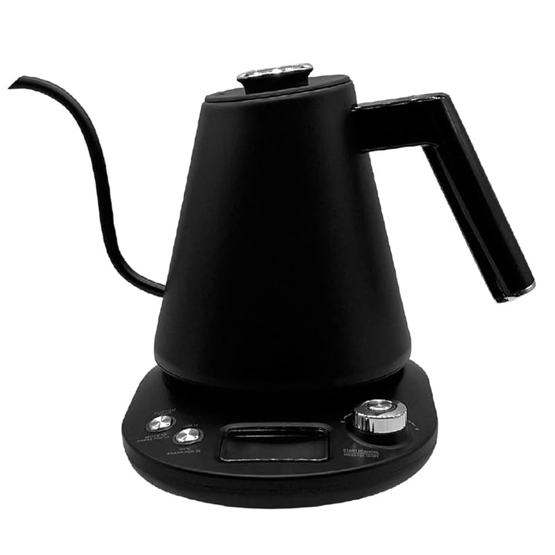 即納：【Modéré】温度調節機能付きグースネックケトル KTK-378BK