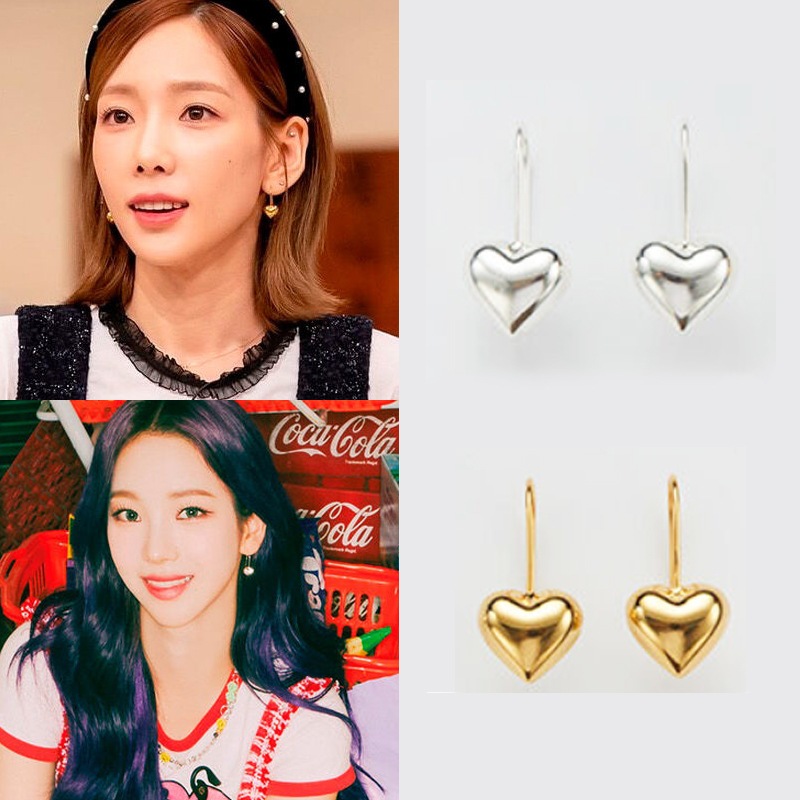 [テヨンカリーナチュラブムソヨン fromis_9 イセロム着用] heart hookearring//韓国女性アクセサリー/韓国ファッションスタイル/SNSで人気/韓国ジュエリー/芸能人着