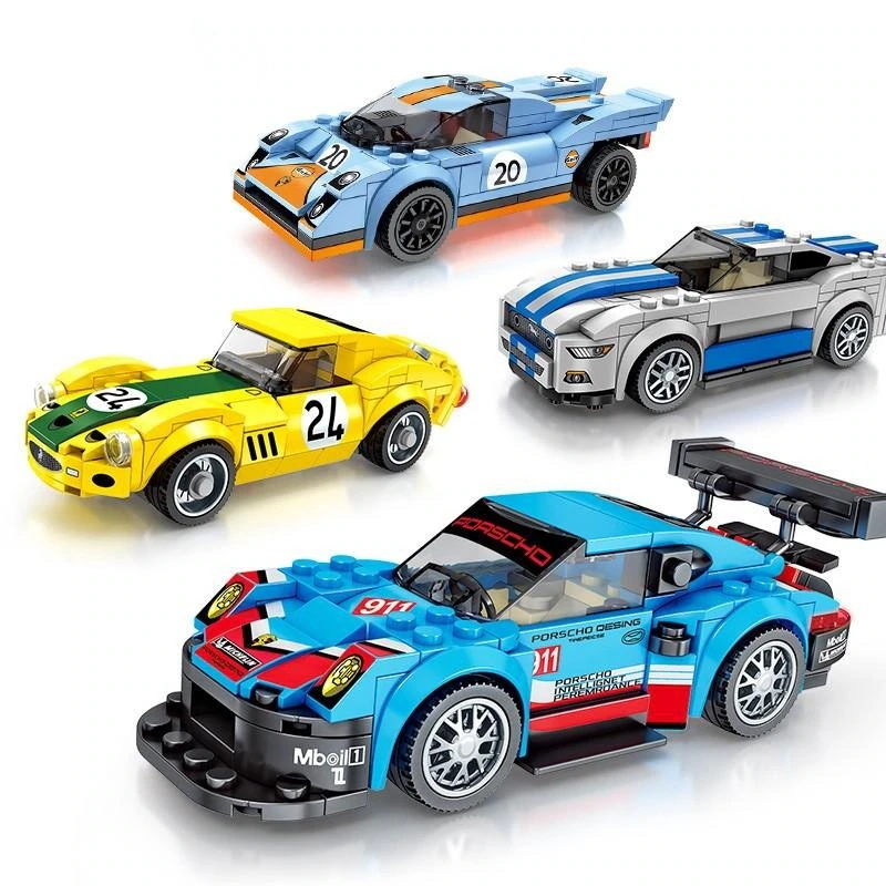 ブロック互換 レゴ 互換品 レゴスピードチャンピオン スーパースピード車 スーパーカー 4台お得セット 誕生日 クリスマス プレゼント ギフト