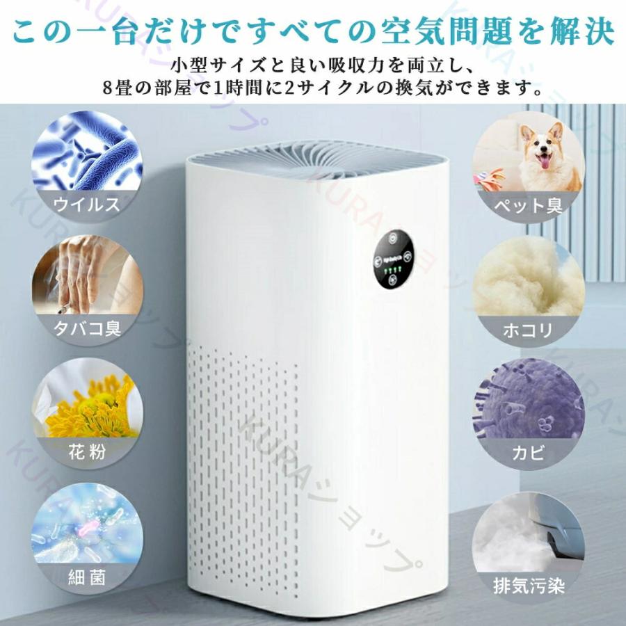 【本日限定】【期間特恵】空気清浄機 小型 省エネ 花粉対策 暑さ梅雨対策 節電 卓上 ハウスダスト ペット毛 ペット臭い PM2.5 脱臭 3重除菌 家庭用 静音 360循環清 35畳まで PSE認 11,993円