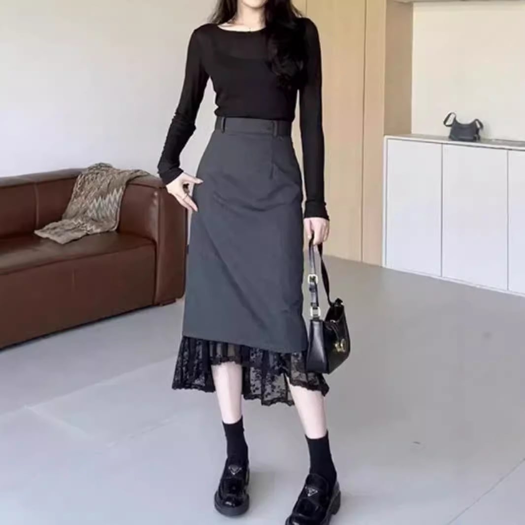 RIU Satin twill mini skirt ネイビー S Satin twill mini skirt – Riu