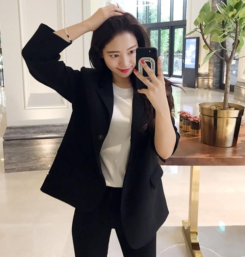 カジュアルスーツ 通勤 新品パンツスーツ 細身 可愛い ジャケット+パンツ 入学/卒業式 面接 事務服 アップ 2点 レディース ビジネススーツ スーツ 就活 オフィス リクルートスーツ キャリア 体