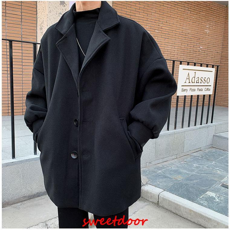 メンズ コート ピーコート テーラード ミディアム ショート 通勤 上着 オーバーコート 男子 アウター