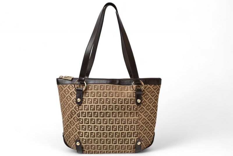 トートバッグ/ショッピングバッグ ズッキーノ バッグ ZUCCA/ズッカ柄 ブラウン【中古】