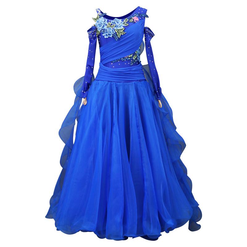 G　社交ダンス競技ドレス　豪華正装ドレス　競技会発表会ダンスワンピース　ワルツドレス　サイズ調整対応　 品番4784