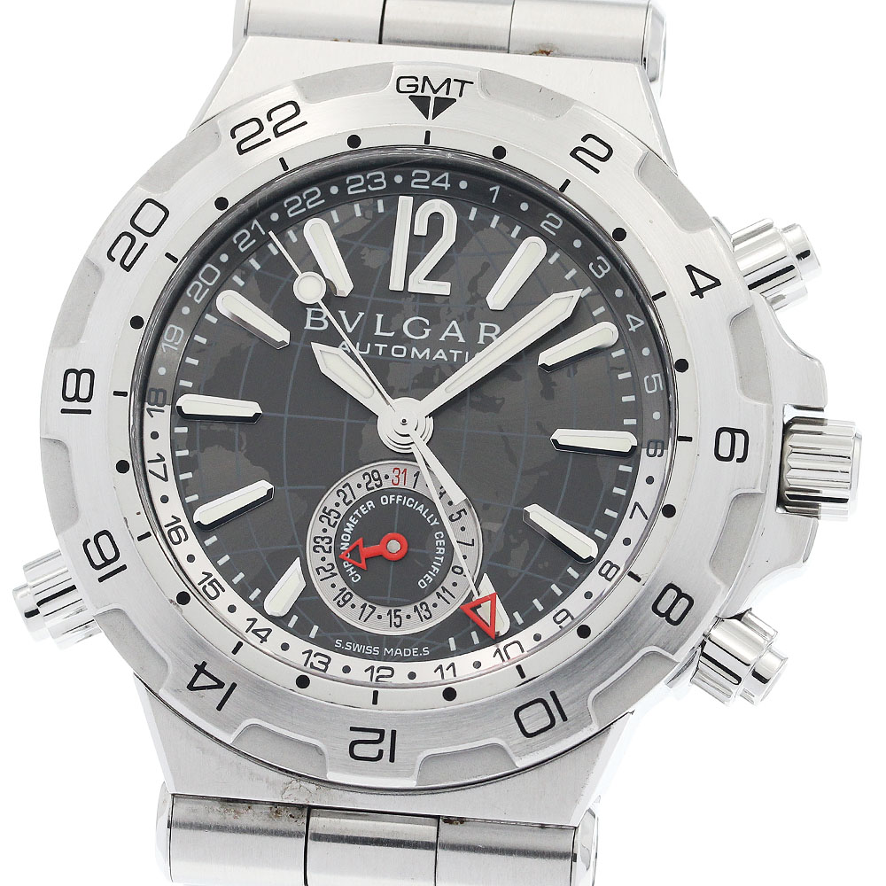 ブルガリ BVLGARI DP42SGMT ディアゴノプロフェッショナル GMT デイト 自動巻き メンズ _933943【中古】
