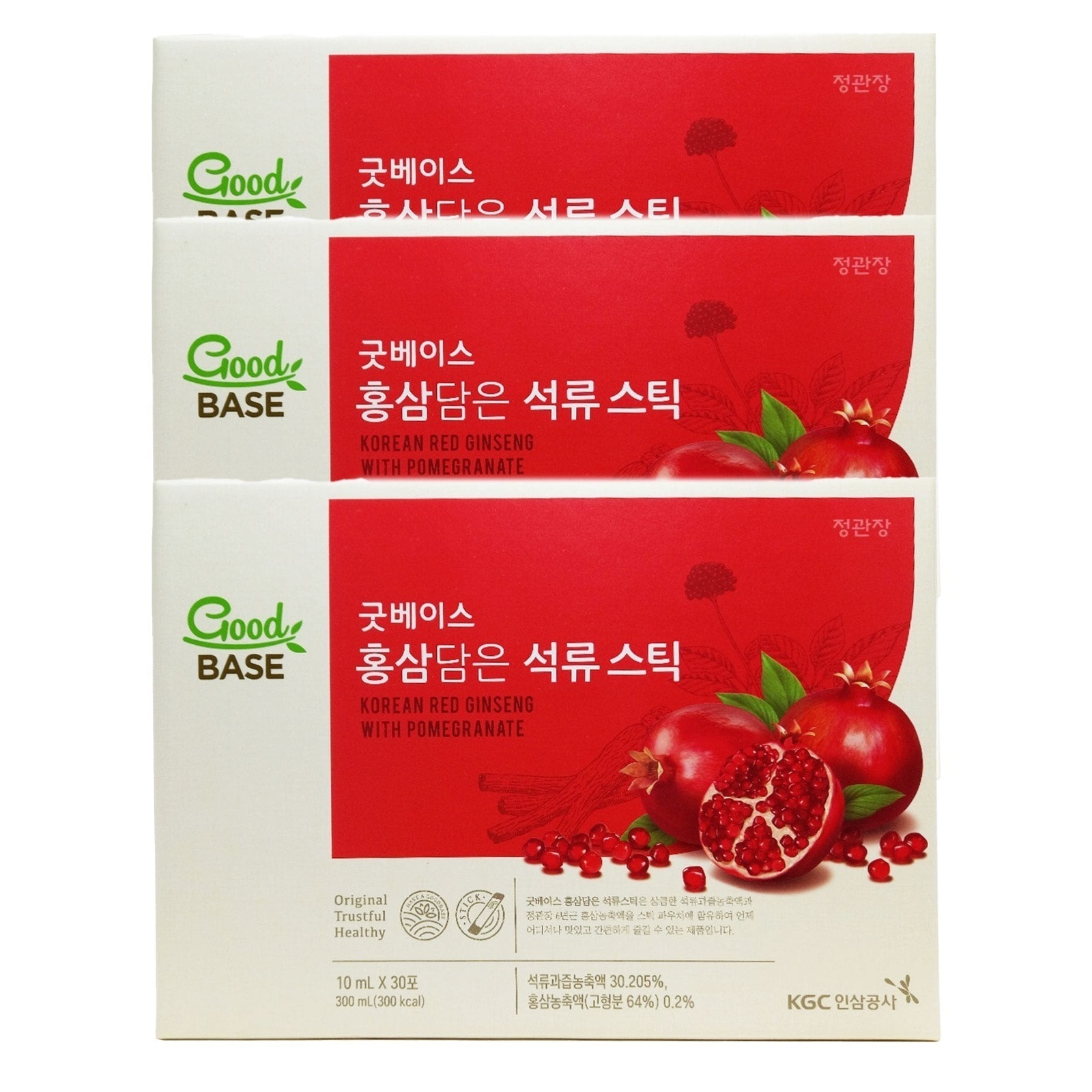 紅参ザクロスティック 10ml × 30包 3箱セット ( 女性 / 健康 / 持ち運び )