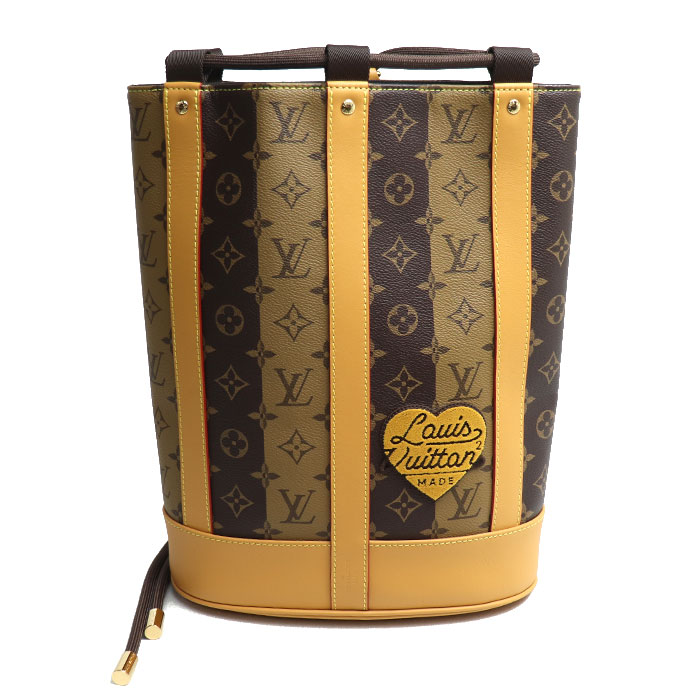 LOUIS VUITTON ルイ・ヴィトン LVxNIGO ランドネ メッセンジャー ショルダーバッグ モノグラムストライプ M45968 ICチップ ユニセックス 中古 美品