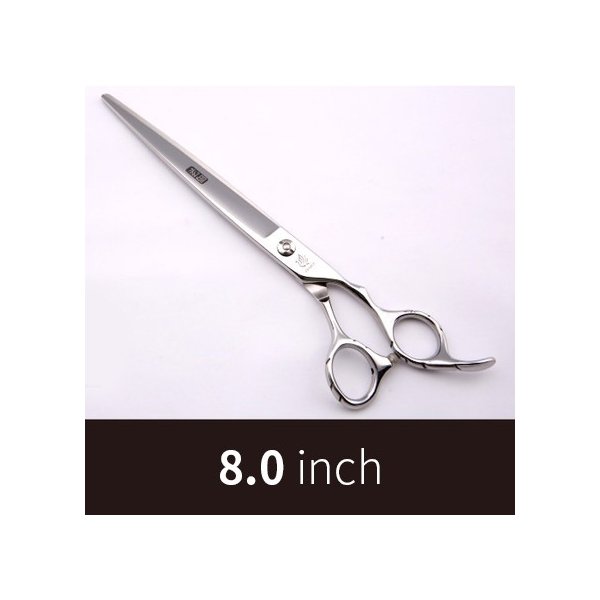 フェニスプロフェッショナルペットグルーミングはさみ犬カット鋏7 7.5 8.5 9インチ日本440c silvery 8 inch