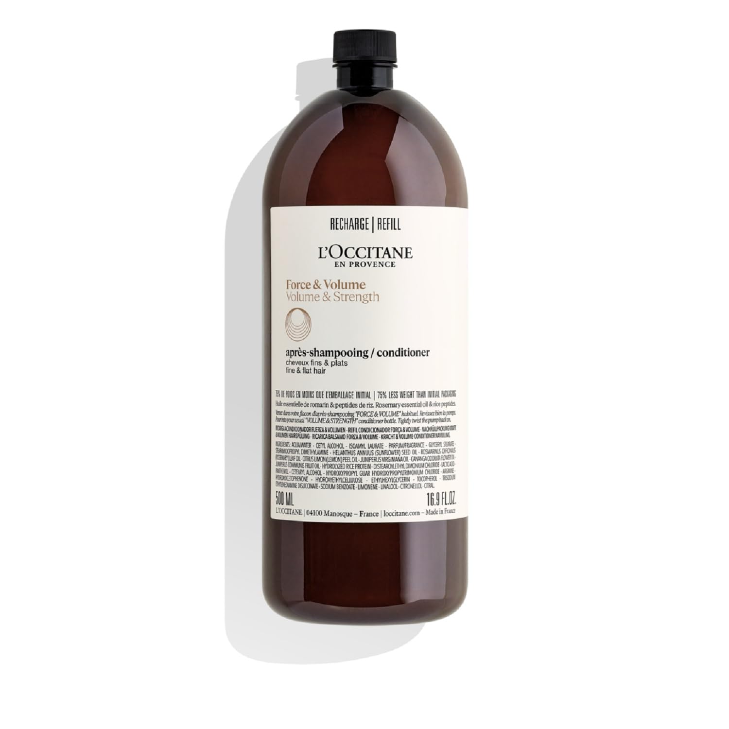 ロクシタン(LOCCITANE) ボリューム＆ストレングス コンディショナー 500mL 詰め替え用 大容量 レフィルタイプ 髪のボリュームハリ・コシのケア ハーブ 女性用 男性用 人気