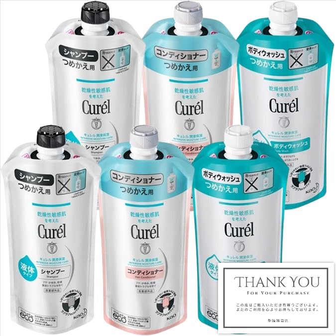 セット販売 シャンプー ＋ コンディショナー ＋ ボディウォッシュ 詰め替え 各340ml 各2個 オリジナルショップカード付