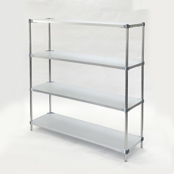 アイ・エル・シー MG4-12015 燕三条製 PROFACE ガルバリウムソリッドシェルフ4段 350×1200×1500 クロムメッキポール メーカー直送 53,797円