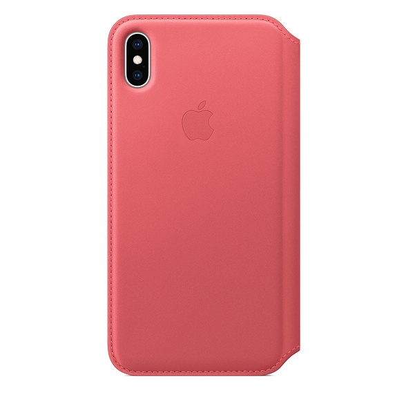 APPLE アップル純正iPhone XS Max用　レザーフォリオケース　ピオニーピンクMRX62FE/A