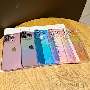 iPhone15 ケース iPhone15Pro ケース iPhone14 ケース iPhone13 mini ケース iPhoneケース クリア 韓国 透明 かわいい おしゃれ オーロラ シンプル
