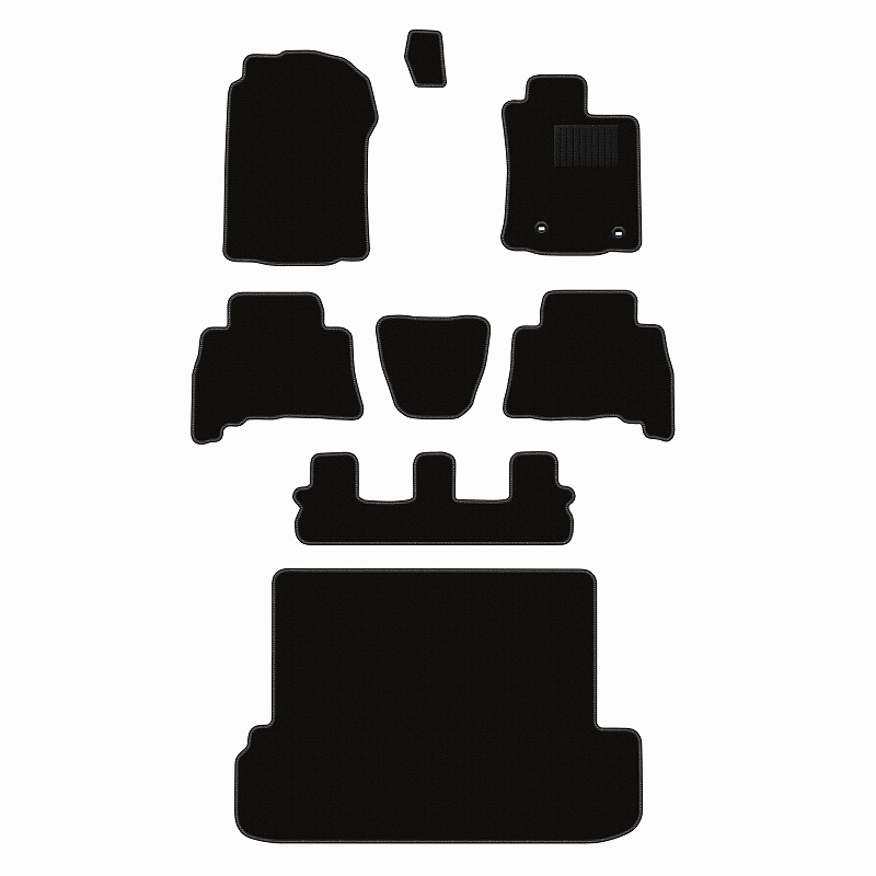 トヨタ ランドクルーザー プラド 150系 7人乗り フロアマット + トランクマット(ラゲッジマット) [16色から選択]