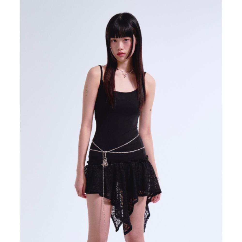 PRENDA SLEEVE LESS LAYERED LACE DRESS BLACK PRTVSUOP02WC 6,628円