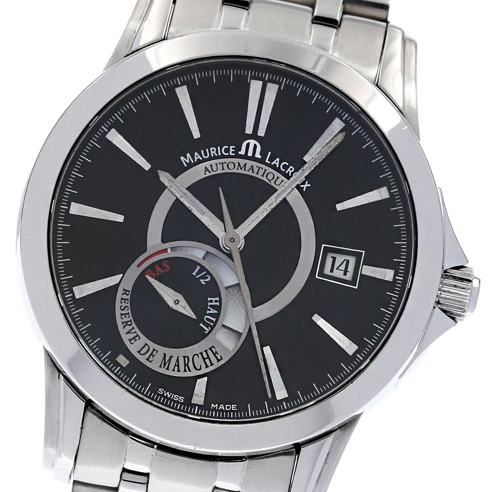 モーリスラクロア MAURICE LACROIX PT6088 ポントス デイト パワーリザーブ 自動巻き メンズ _835042【中古】 101,700円