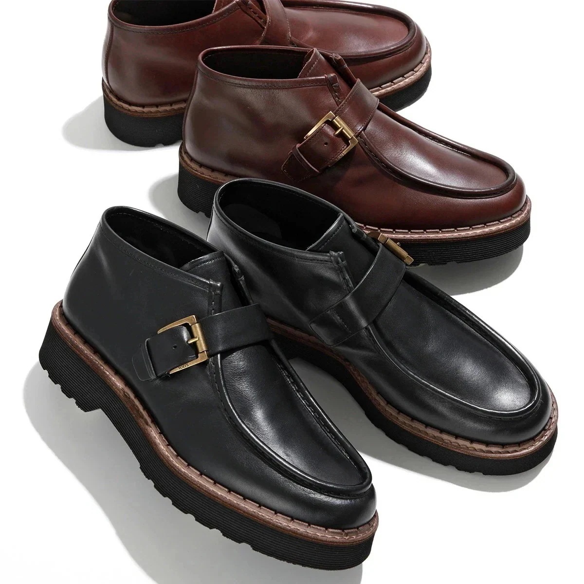 TODS トッズ チロリアンシューズ XXM80C0DI40NHV メンズ レザー シューズ モンクストラップ 革靴 カラー2色