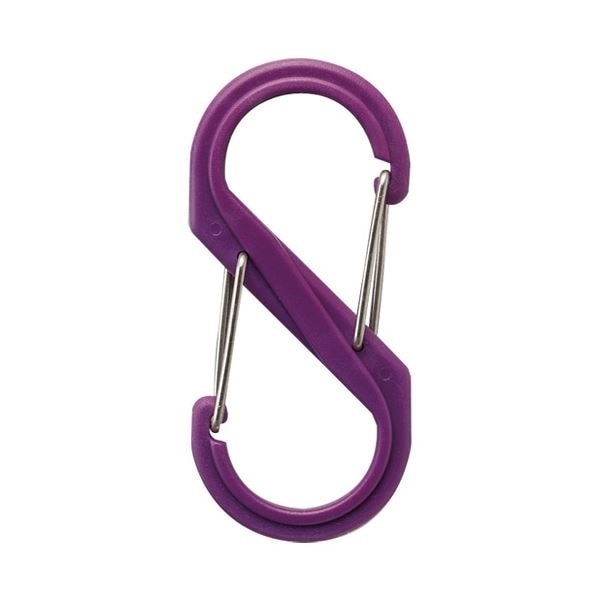 （まとめ）アイテック S型カラビナ パープル B-KRSA88-4[x20セット]