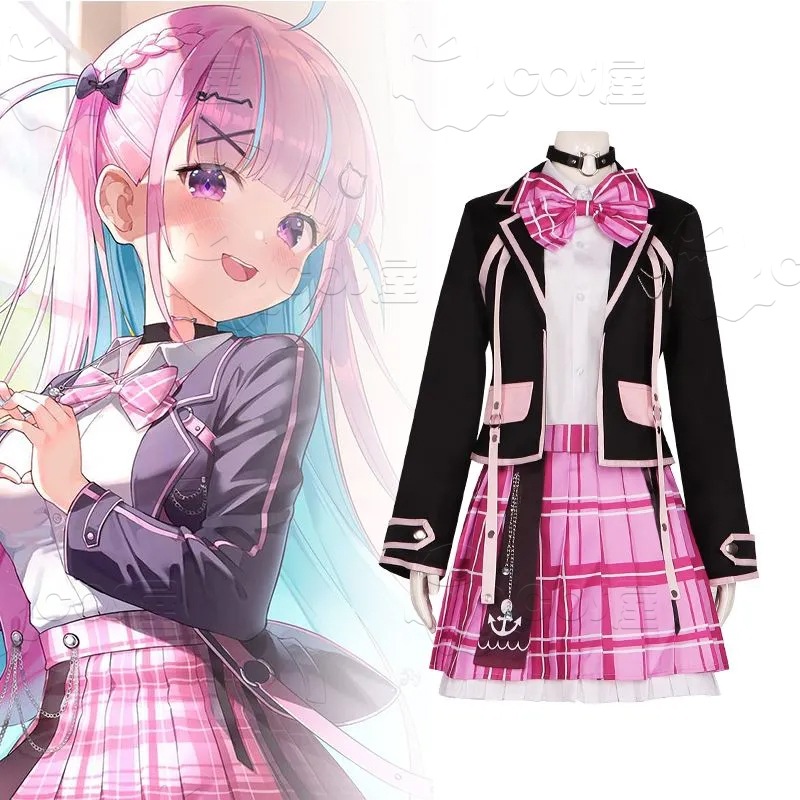 ハロウィン 湊あくあスーツ 仮装 ハロウィン コスプレ コスチューム ウィッグウィッグ追加可 クリスマス ホロライブvtuber 制服