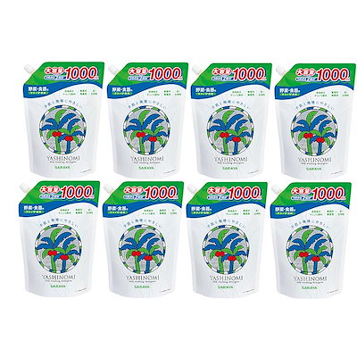 他サイト： 【ケース販売】 サラヤ ヤシノミ洗剤 スパウト 詰替用 1000ml×8個入の商品画像