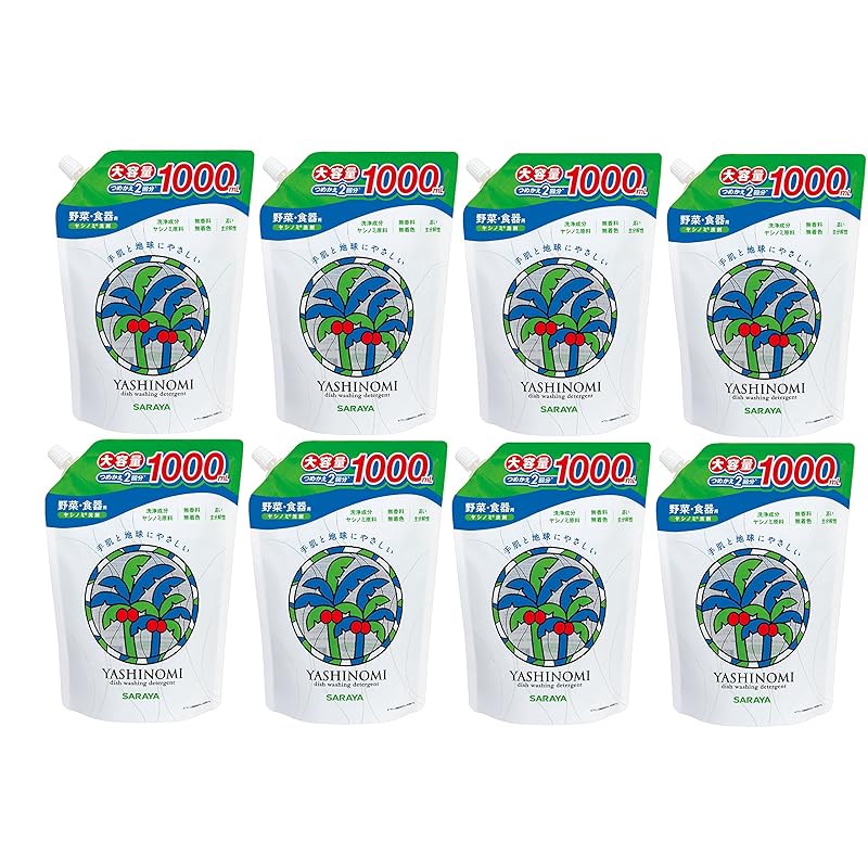 即納：【ケース販売】 サラヤ ヤシノミ洗剤 スパウト 詰替用 1000ml×8個入