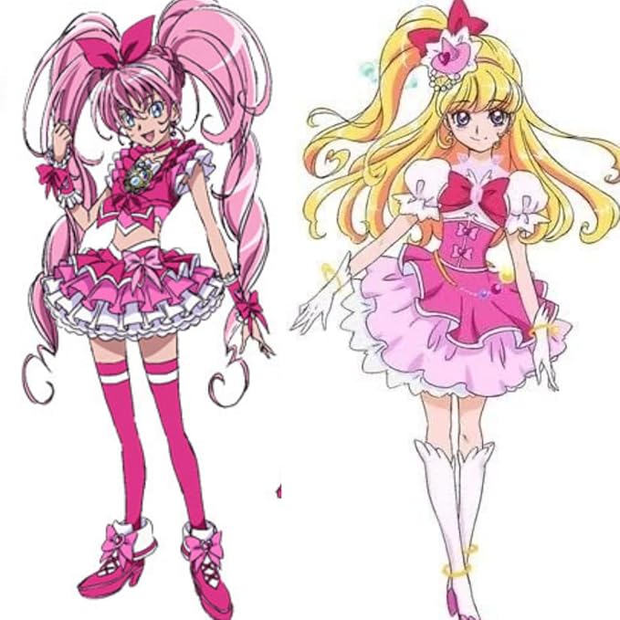 魔法つかいプリキュア！ キュアミラクルとキュアメロディ コスプレ衣装+ウィッグ 2着