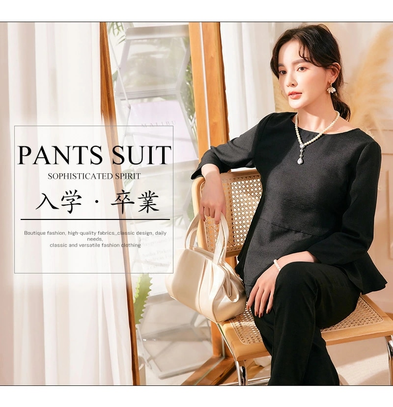 上品 ビジネススーツ「上着+パンツ」2点セット レディースファッション スーツ OL 通勤 着痩せ 女性スーツ 制服 成人式 長袖 フォマール 卒業式 20代30代40代 洗える カジュアル 司会 大