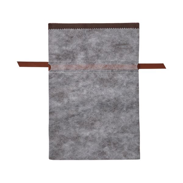 （まとめ）店研創意 不織布リボン付きギフトバッグ ブラウン 24x36x12cm 10枚[x3]