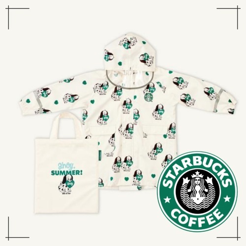 STARBUCKS公式 レインコート Bebedepino White Raincoat (M)