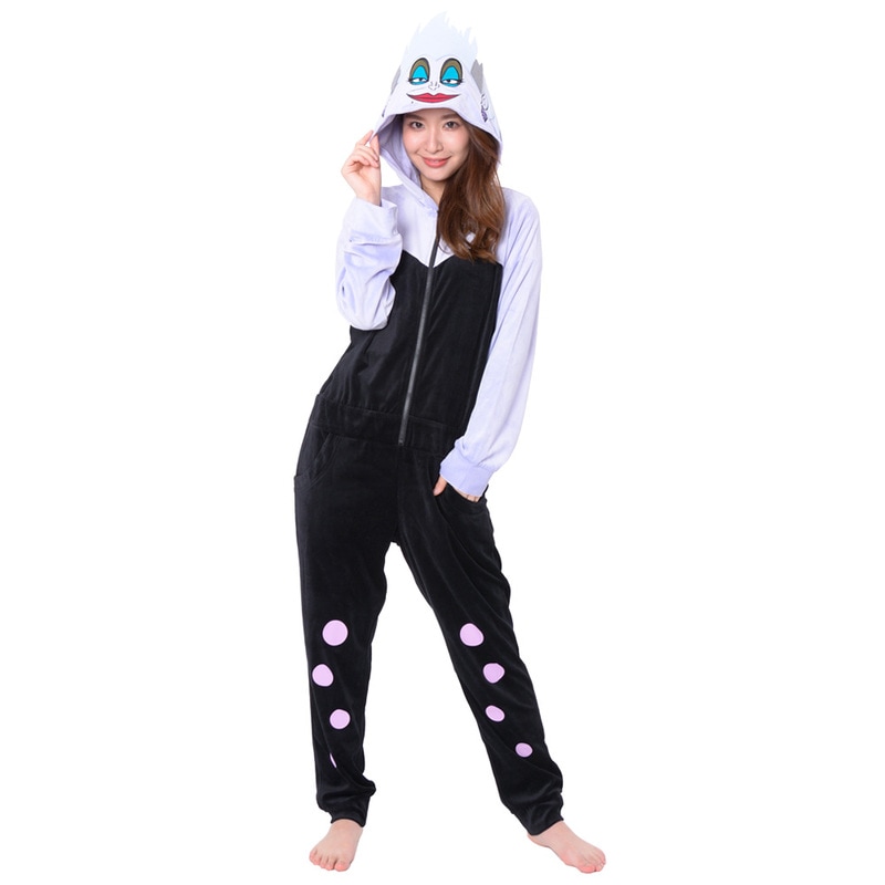 SAZAC(サザック) ロングコンビネゾン ヴィランズ アースラ レディスM～L 【 パジャマ 女性用 部屋着 ファッション ディズニー キャラクター ルームウェア 寝巻き 大人用 レディース 寝間着 5,188円