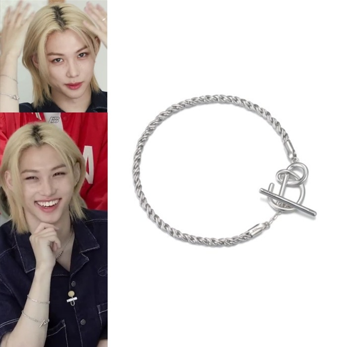 【stray kids feilx着用】 [OPEN WORK STUDIO]シグネチャーエッセンシャルトグルチェーンブレスレット(White) 14,904円