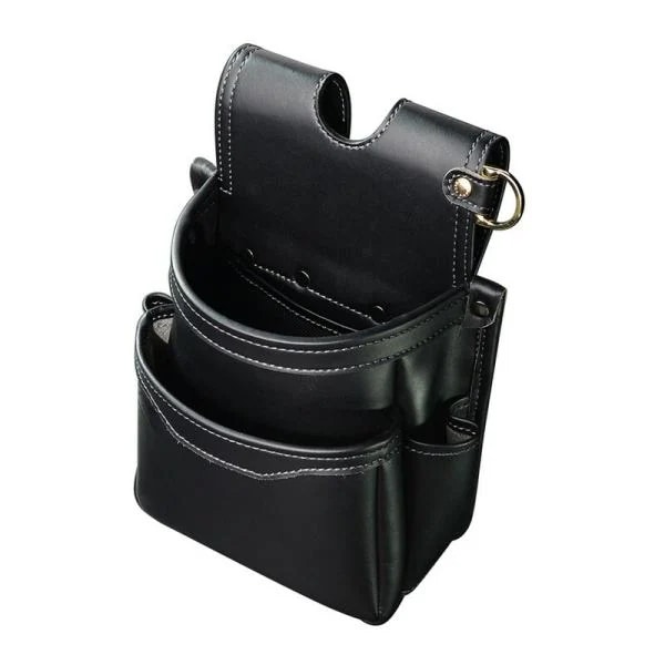 フジ矢 腰袋薄型2段（黒金） AB－32BG 収納用品 腰袋サック 腰袋 サック