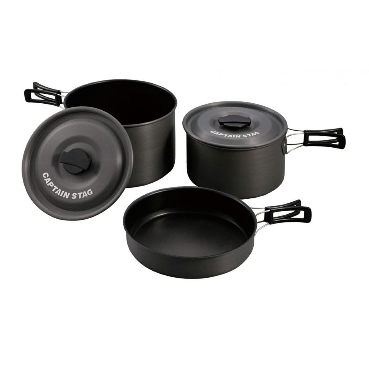 CAPTAINSTAG キャプテンスタッグ UH4203 アルミクッカー Lセット 鍋 フライパン クッカー 調理器具 バーベキュー UHー4203 UH4203