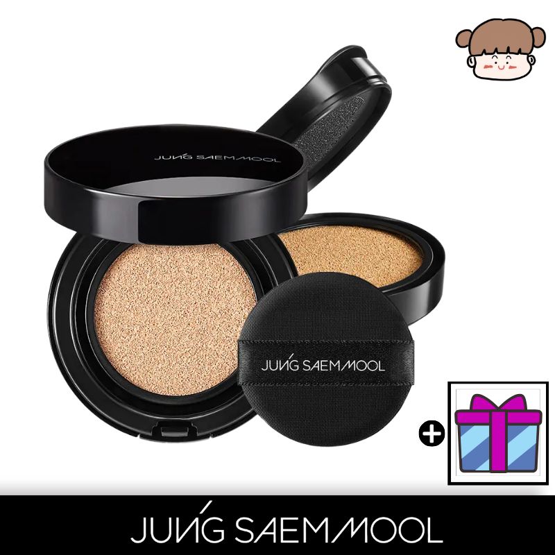 【プロ愛用クッション】JUNGSAEMMOOLエッセンシャル スキン ヌーダー クッション ネイビーエディション （本体+レフィル）皮脂くずれ防止 汗に強い 湿気に強い ヨレない 密着ファンデ