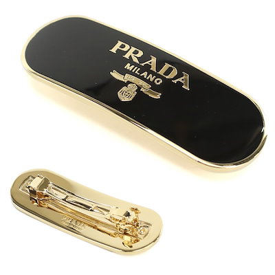 PRADA プラダ バレッタ 1IF022 メタル ACCIAIO+SMALTO Qoo10] PRADA バレッタ 1IF022 ブラック メタル : バッグ・雑貨